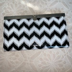 Black and white wallet
